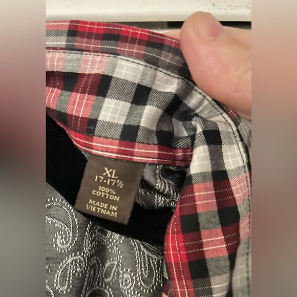 Tasso Elba men’s button down shirt. Sz XL (17-17.5) 100% cotton. - Picture 3 of 6